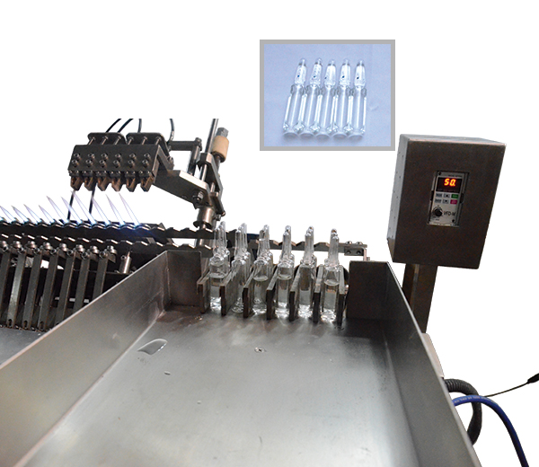 automatic glass ampoule filling and sealing machine